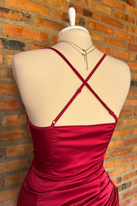 Spaghetti Strap Ruched Tight Homecoming Dress