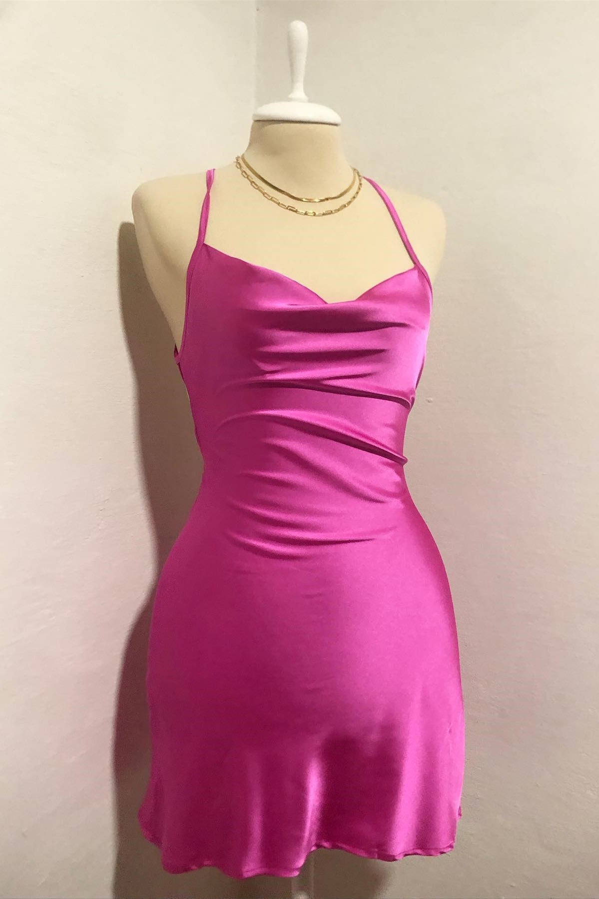 Cowl Neck A-line Homecoming Dress
