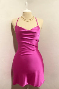 Cowl Neck A-line Homecoming Dress