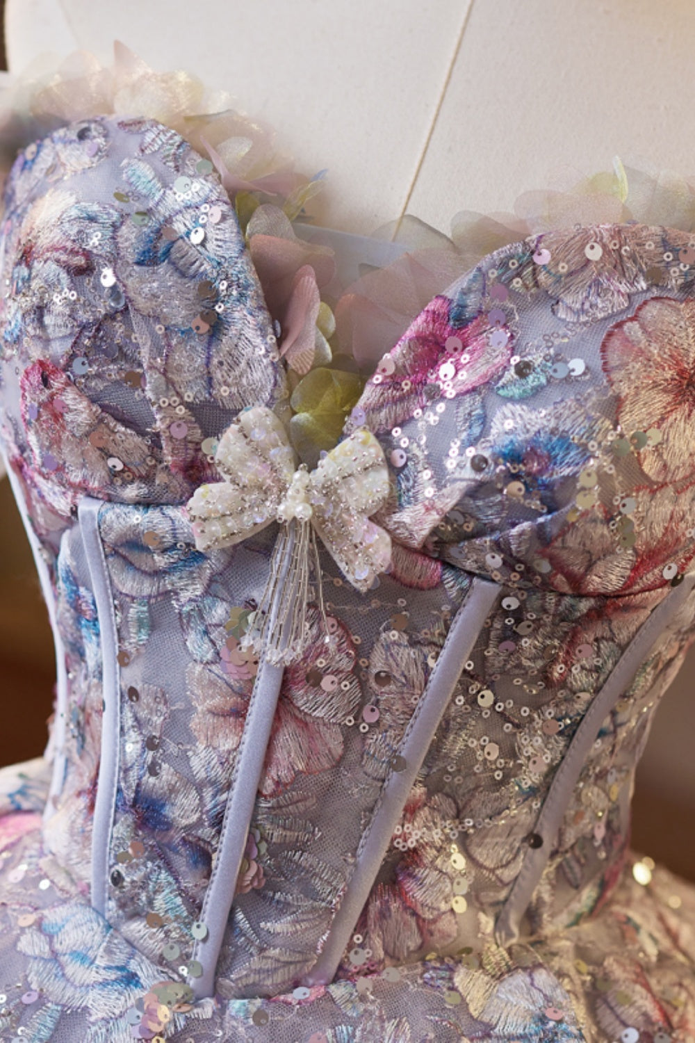 Off the Shoulder Purple Embroidery Tulle Homecoming Dress