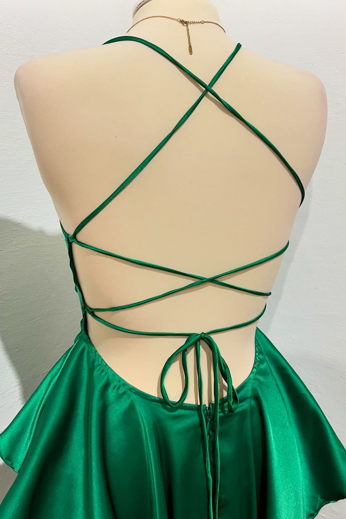 Spaghetti Straps Ruffle Homecoming Dress