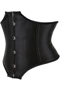 Black Lace-up Underbust Corset Top