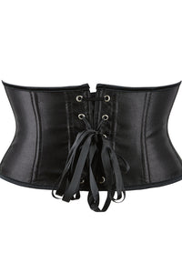 Black Lace-up Underbust Corset Top