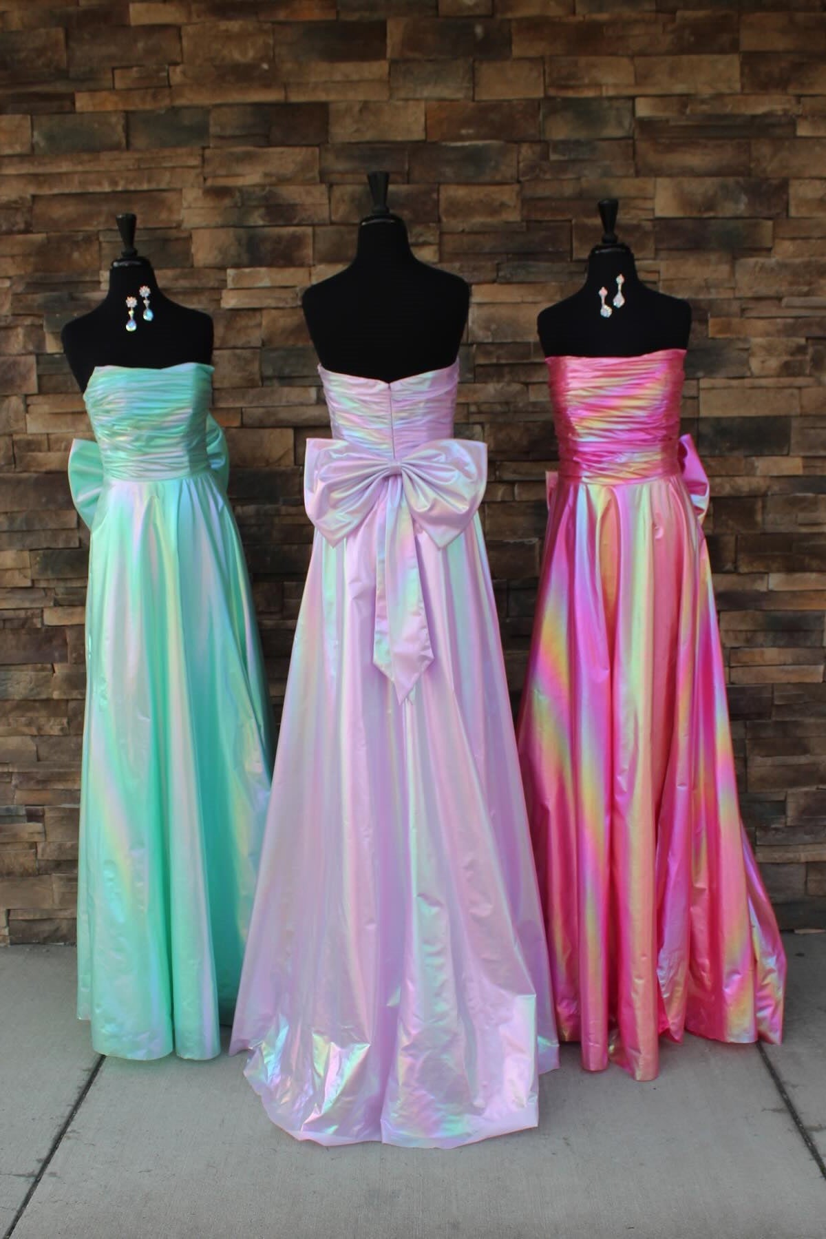 Strapless Metallic Ruched Prom Dress with Bow