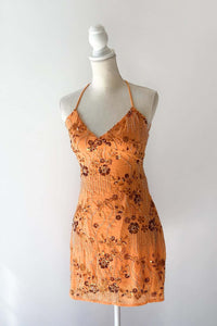 Straps Fuchsia Beaded Tight Mini Dress