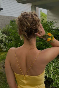 Straps Aqua Satin Fitted Long Party Dress