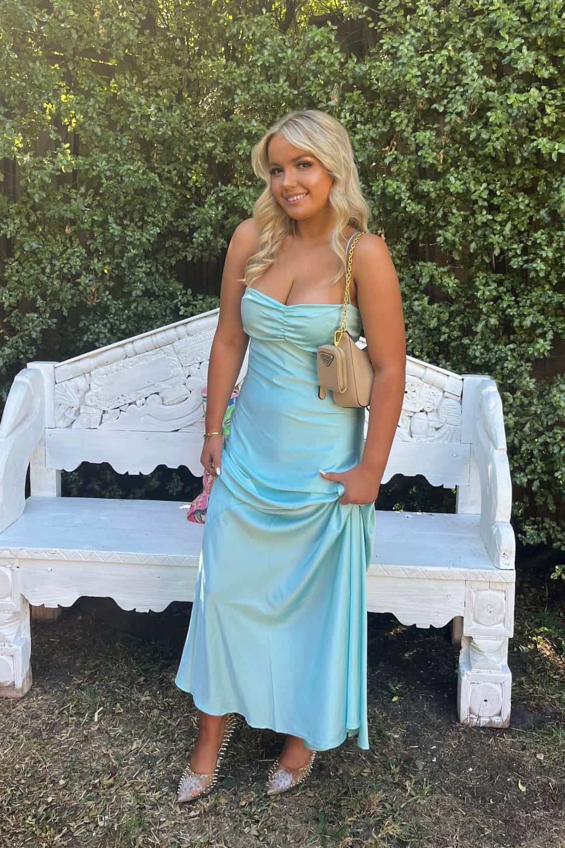 Straps Yellow Satin Fitted Long Party Dress