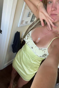 Yellow Straps Beaded Tight Short Dress