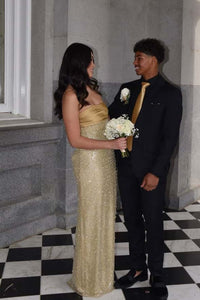 Purple Strapless Pearls Fitted Party Dress