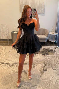 Blush Corset A-line Short Ruffle Dress