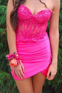 Tight Red Short Sweetheart Short Homecoming Dress