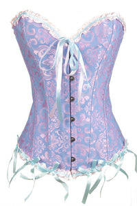 Lavender Strapless Lace Bustier Corset Top