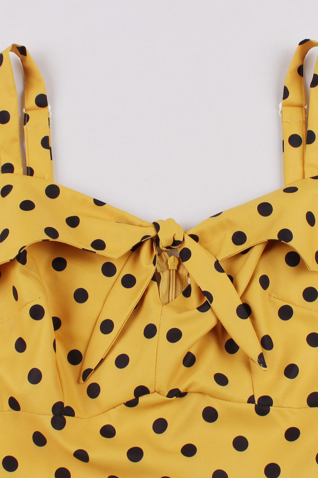 Yellow Dot A-line Silp Vintage Dress