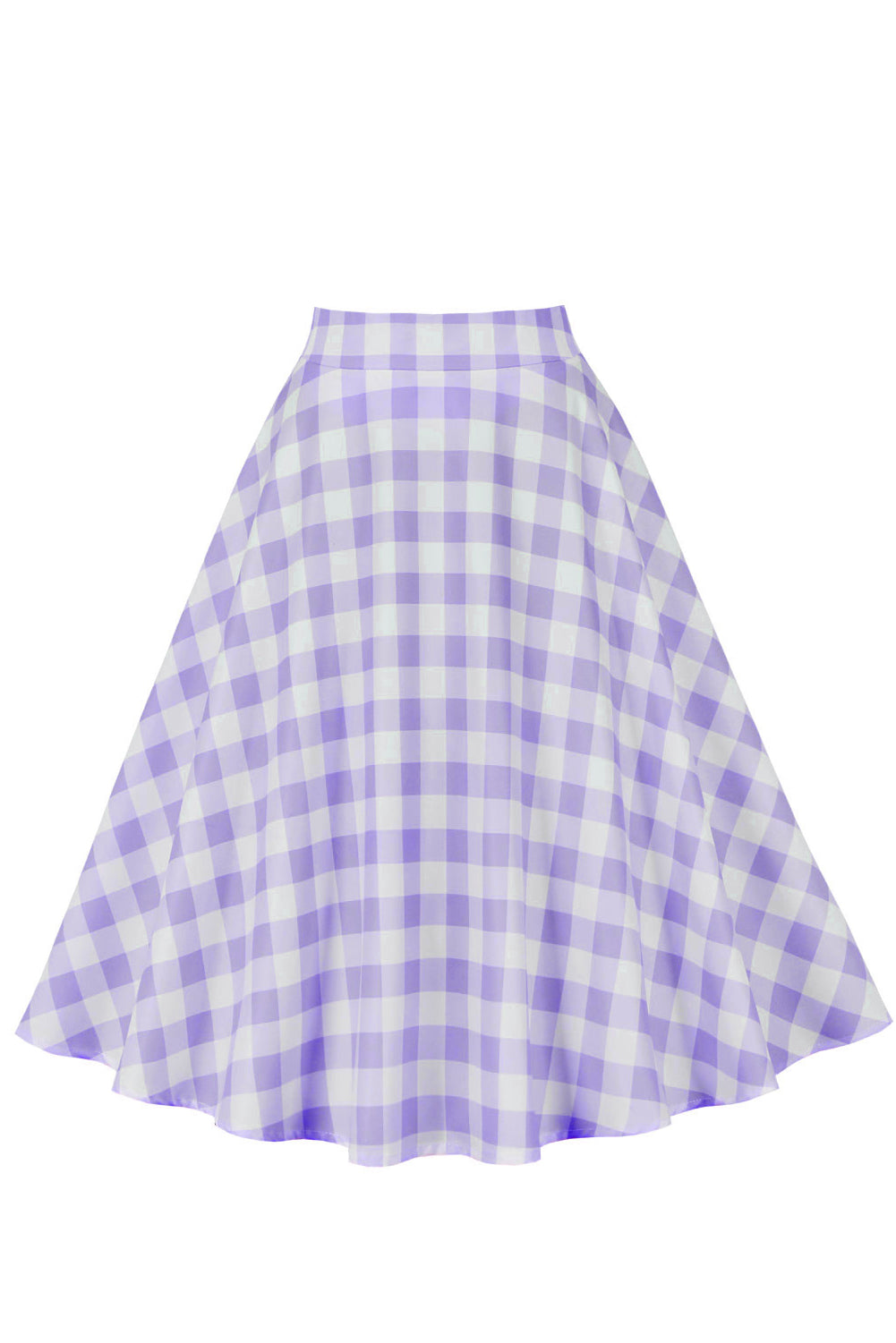 Purple Plaid A-line Skirt