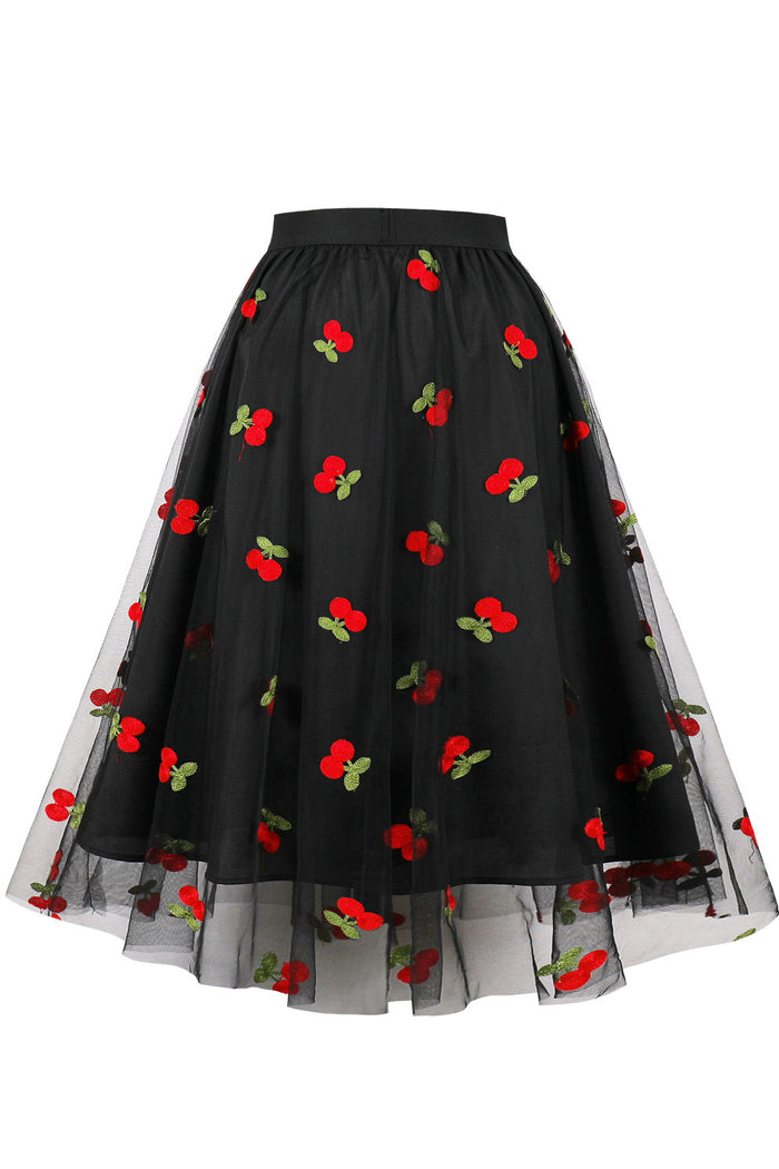 Black Cherry A-line Skirt