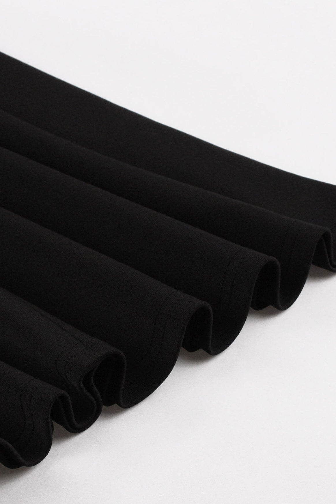 Herbene Black Shirt Collar Long Sleeves Vintage Dress