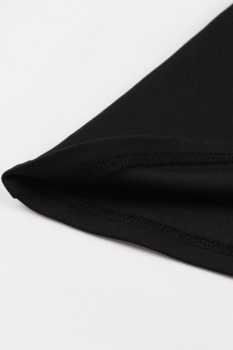 Herbene Black Shirt Collar Long Sleeves Vintage Dress