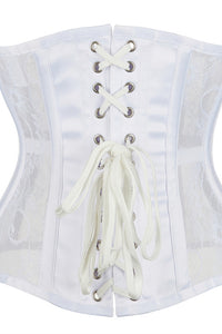 Black Lace Sheer Lace-Up Underbust Corset Top