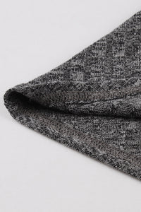 Grey A-line Knitted Slip Vintage Dress