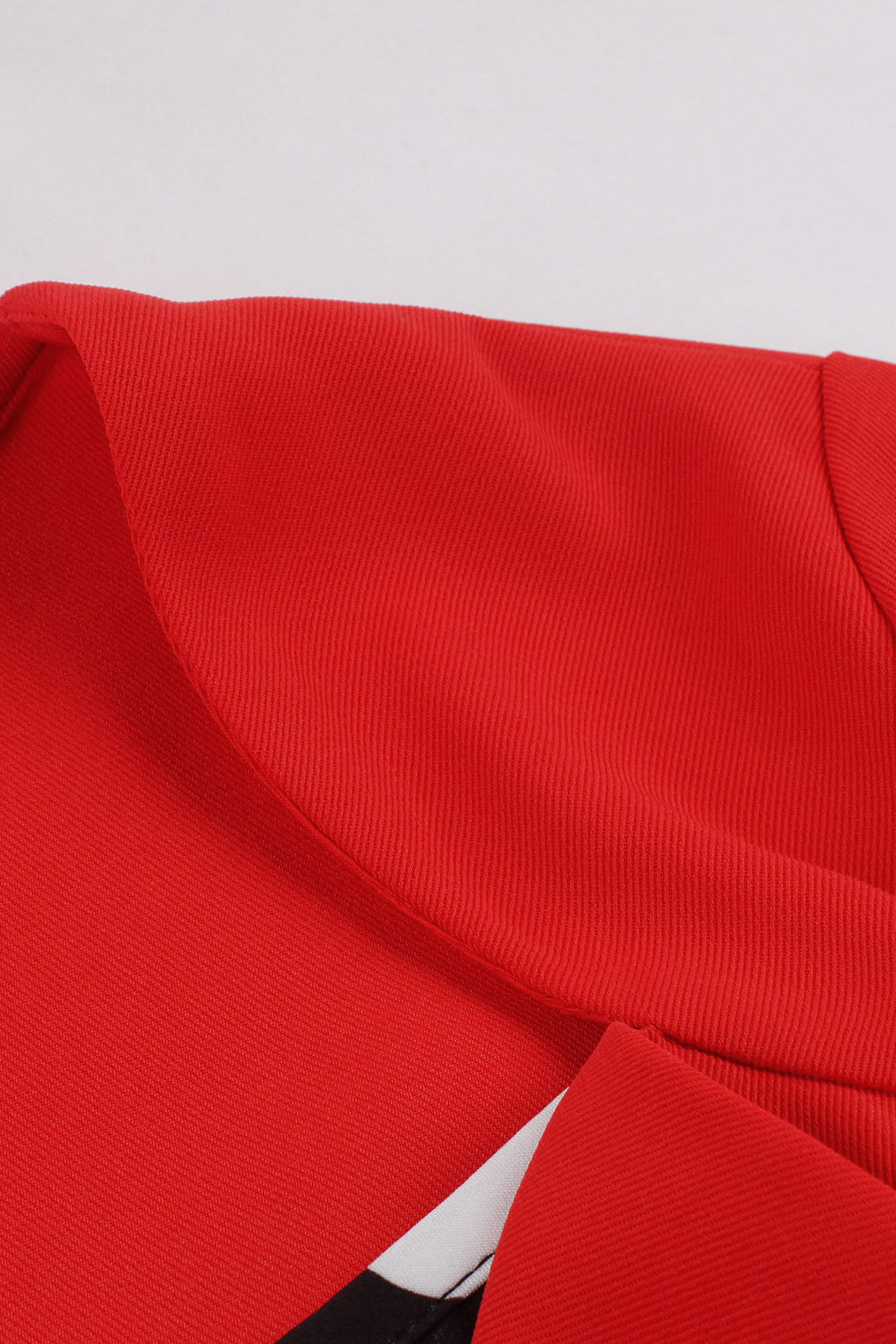 Red A-line Dotted Vintage Dress