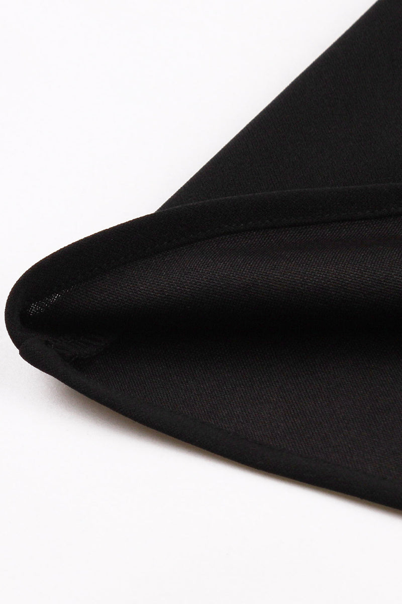 Herbene Black Lace Sleeves V Neck A-line Vintage Dress