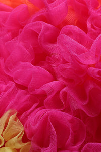 Orange and Fuchsia and Yellow Tulle Tutu Mini Petticoat