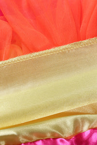 Orange and Fuchsia and Yellow Tulle Tutu Mini Petticoat