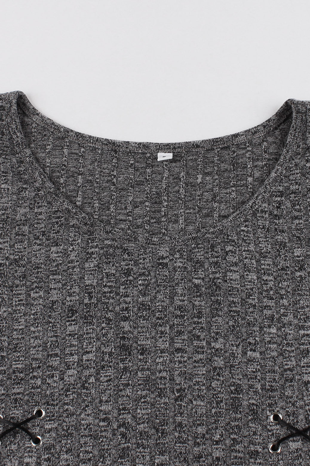 Grey Long Sleeves A-line Knitted Vintage Dress