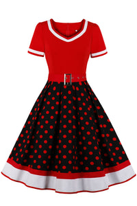 5 Styles Dotted A-line Vinatge Dress