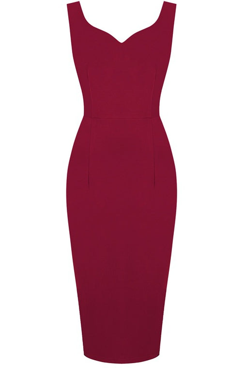 Wine Red Mermaid Vintage Dress