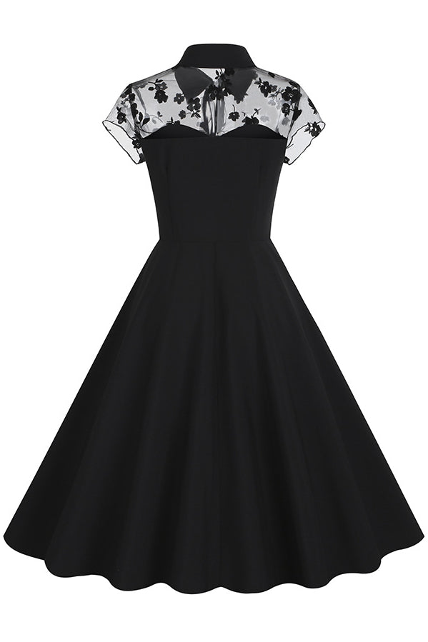 5 Styles of Embroidery Shirt Collar A-line Vinatge Dress