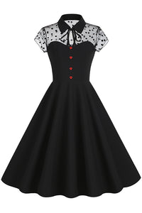 5 Styles of Embroidery Shirt Collar A-line Vinatge Dress