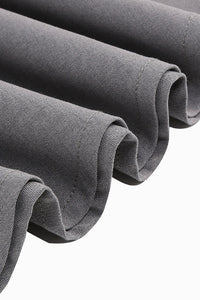 Grey Doll Collar A-line Vintage Dress with Belt