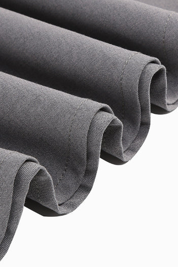 Grey Doll Collar A-line Vintage Dress with Belt