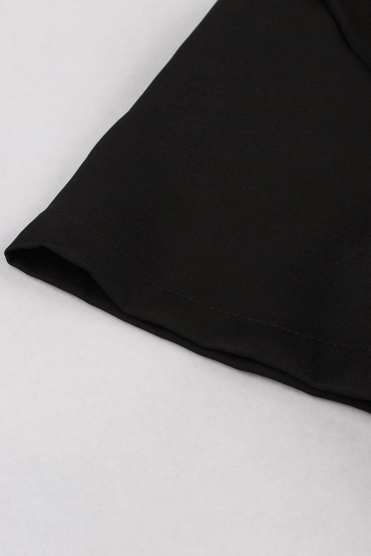 Halloween Black Lapel Gothic Hi-Low Vintage Dress