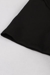 Halloween Black Lapel Gothic Hi-Low Vintage Dress