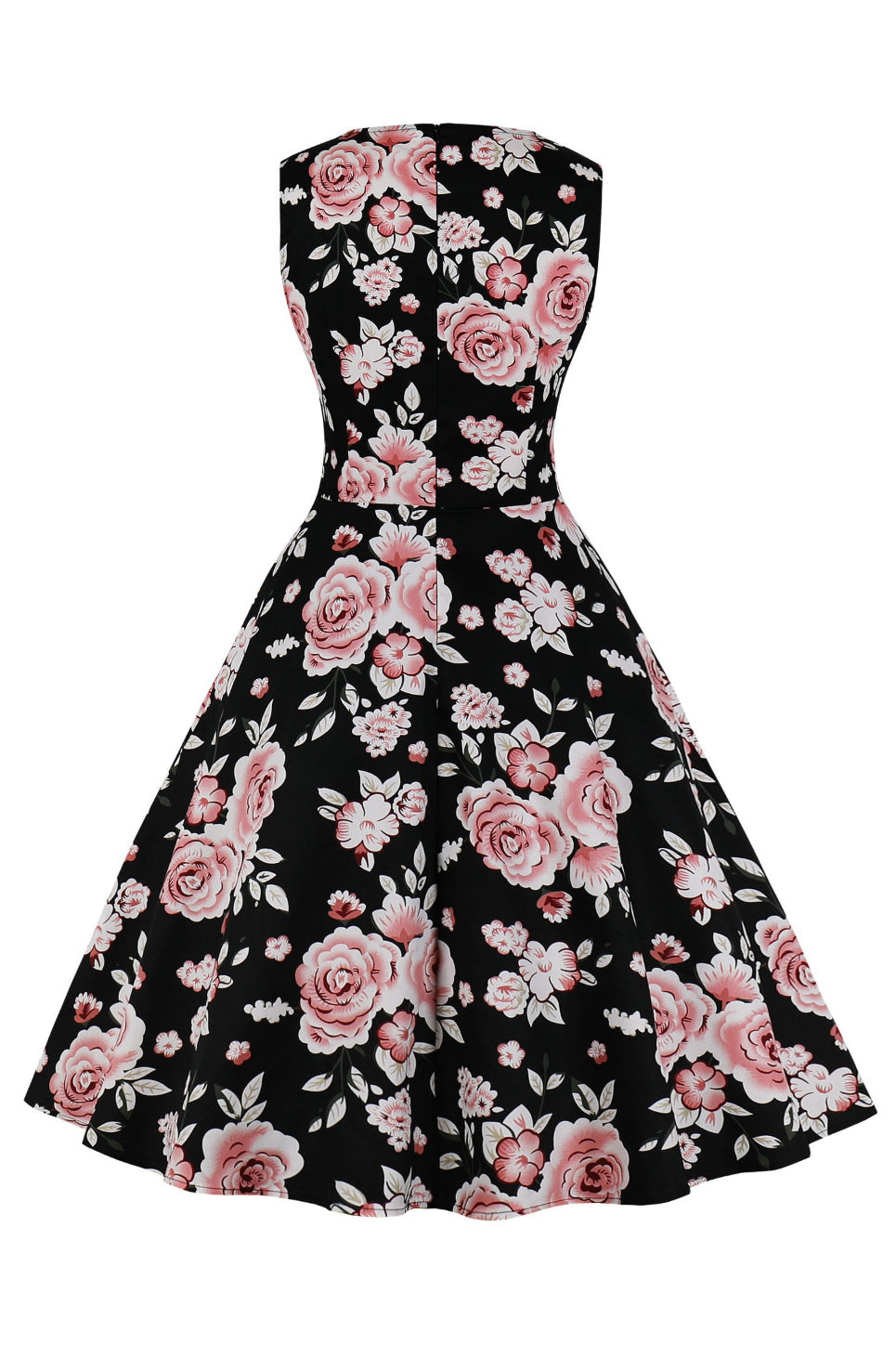 3 Styles Sleeveless Floral A-line Vintage Dress