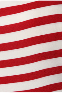 Red Stripes Top Halter A-line Vintage Dress