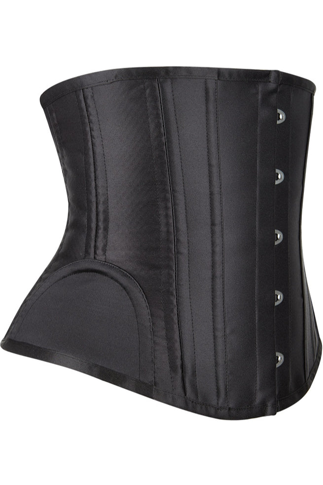 Black Boned Lace-Up Underbust Corset Top