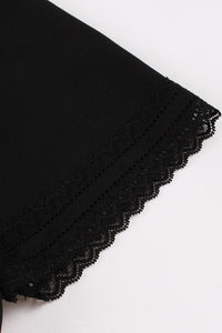 Sexy Black Tulle A-line Vintage Dress with Lace