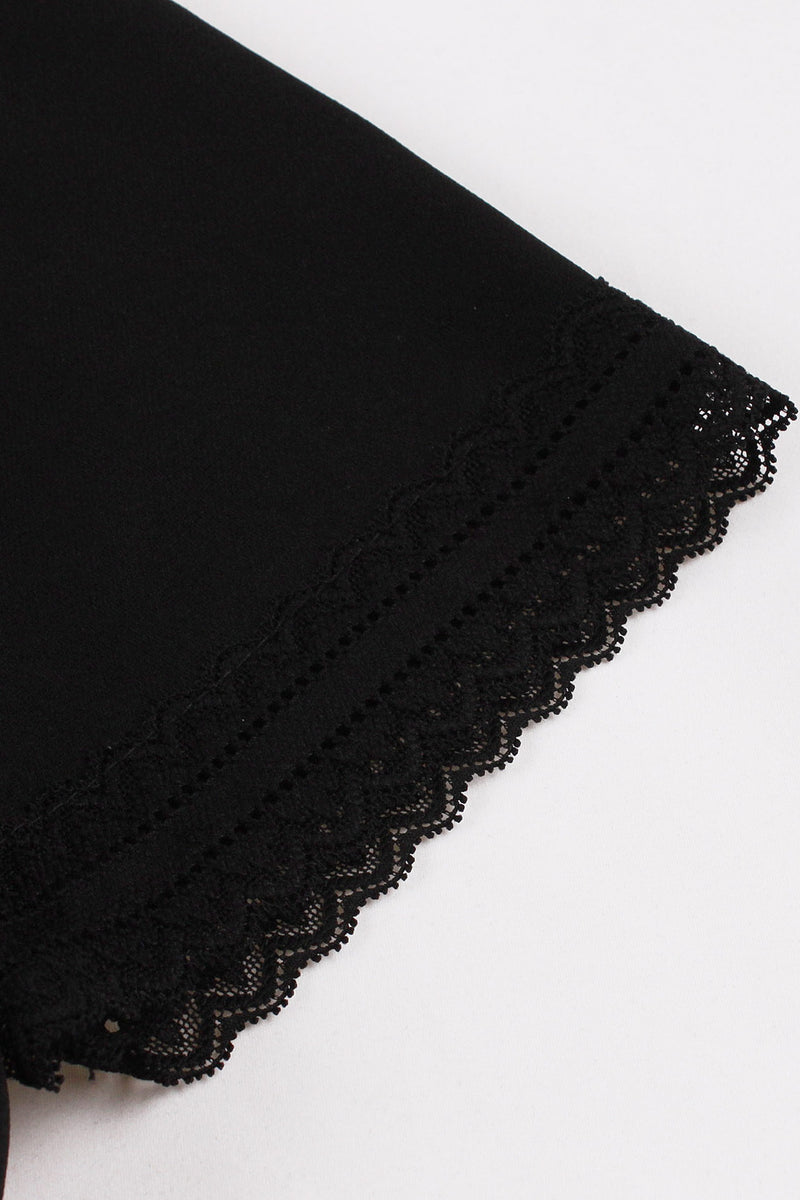 Sexy Black Tulle A-line Vintage Dress with Lace