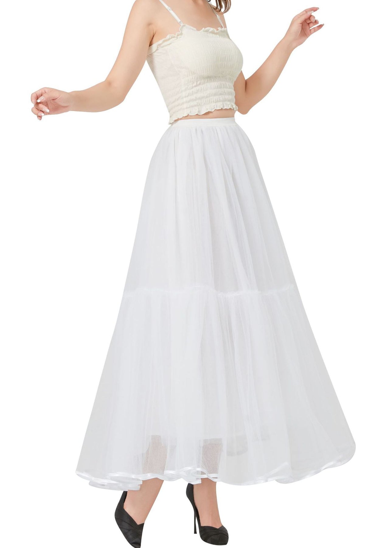 White Tulle A-line Petticoats