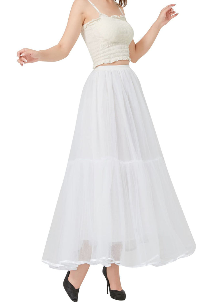 White Tulle A-line Petticoats