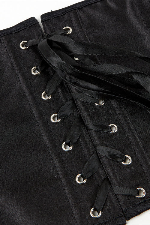 Black Halter Bustier Corset Top