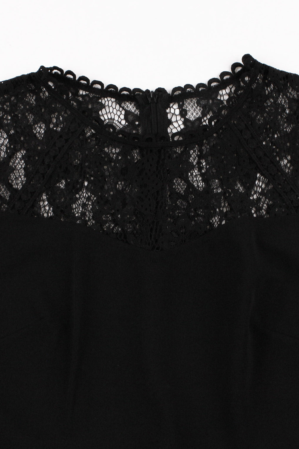 Black Lace Sleeveless A-line Vintage Dress