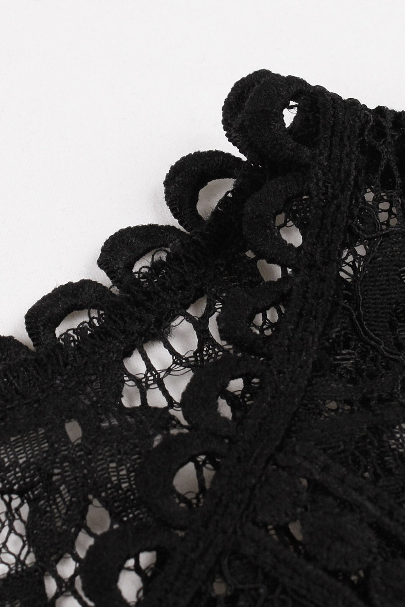 Black Lace Sleeveless A-line Vintage Dress