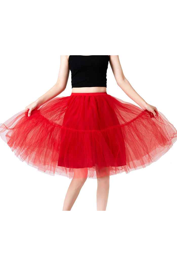Red Tutu A-line Mini Petticoat