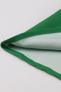 Christmas Green Off-Shoulder Long Sleeves A-line Vintage Dress