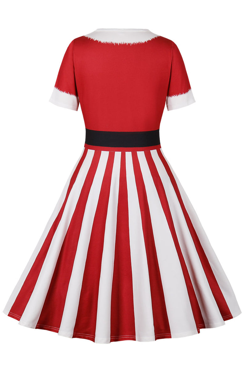 Christmas Cute Red Bunny Vintage Dress