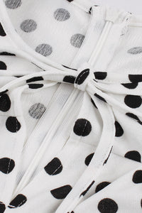 Black A-line Dot Top Vintage Dress